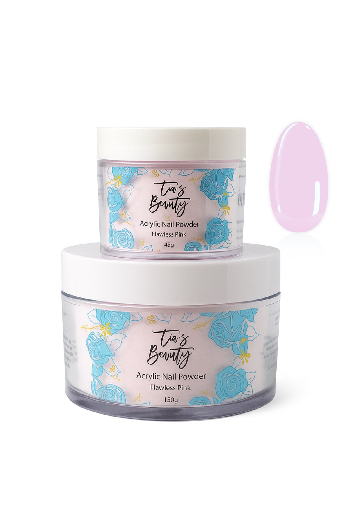 Tia's Beauty Acrylic Powder - Flawless Pink Transparent 45g / 150g