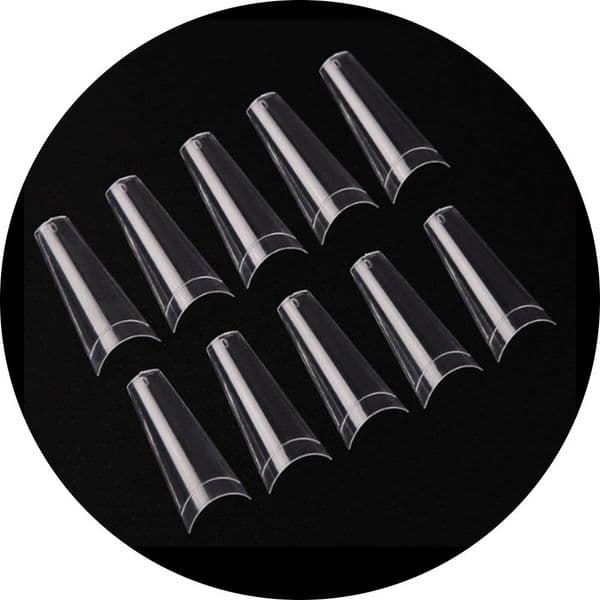 Clear Coffin Nail Tips - 500