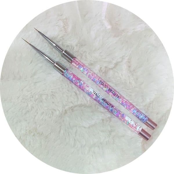 Glitter Handle Detailer/Striping Brush - 7mm or 11mm