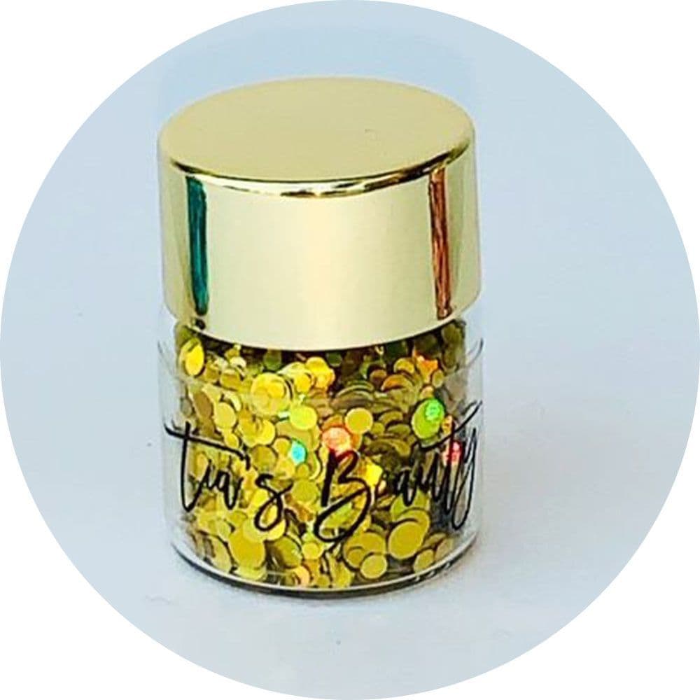 Mixed Round Dots - Light Gold