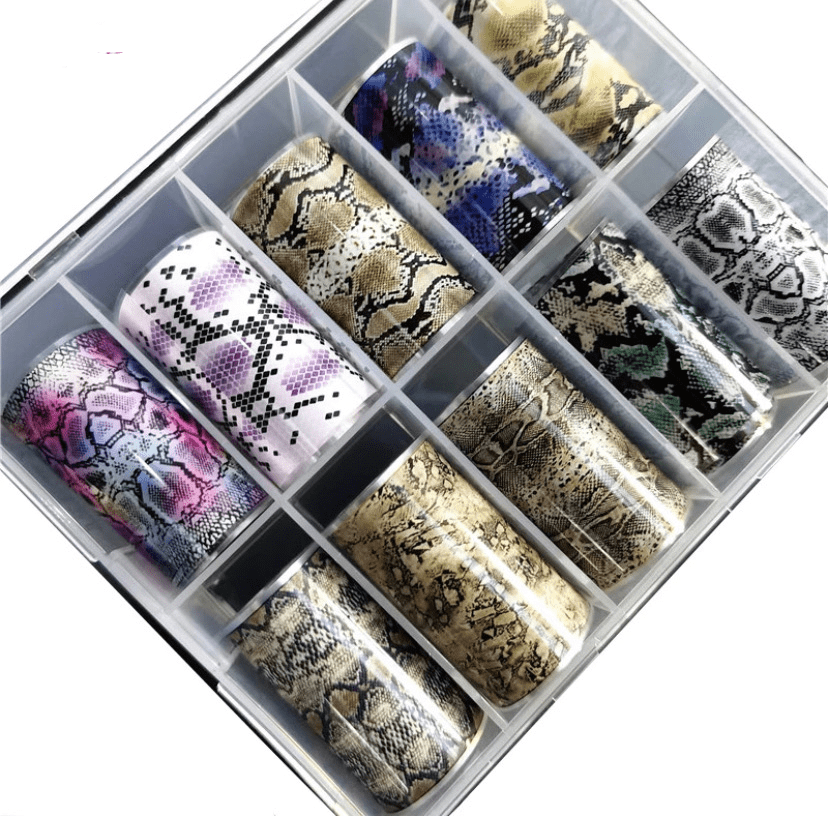 NAIL ART FOIL SNAKE SKIN - box 15