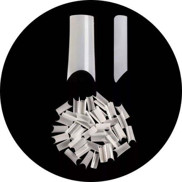 Natural Square Pre-pinched Nail Tips - 500