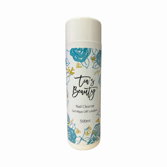 Tia's Beauty Nail Cleanse UV Gel Wipe off Solution - 500ml