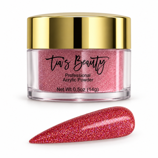Glitter Acrylic Nail Powder – Blushing Rose