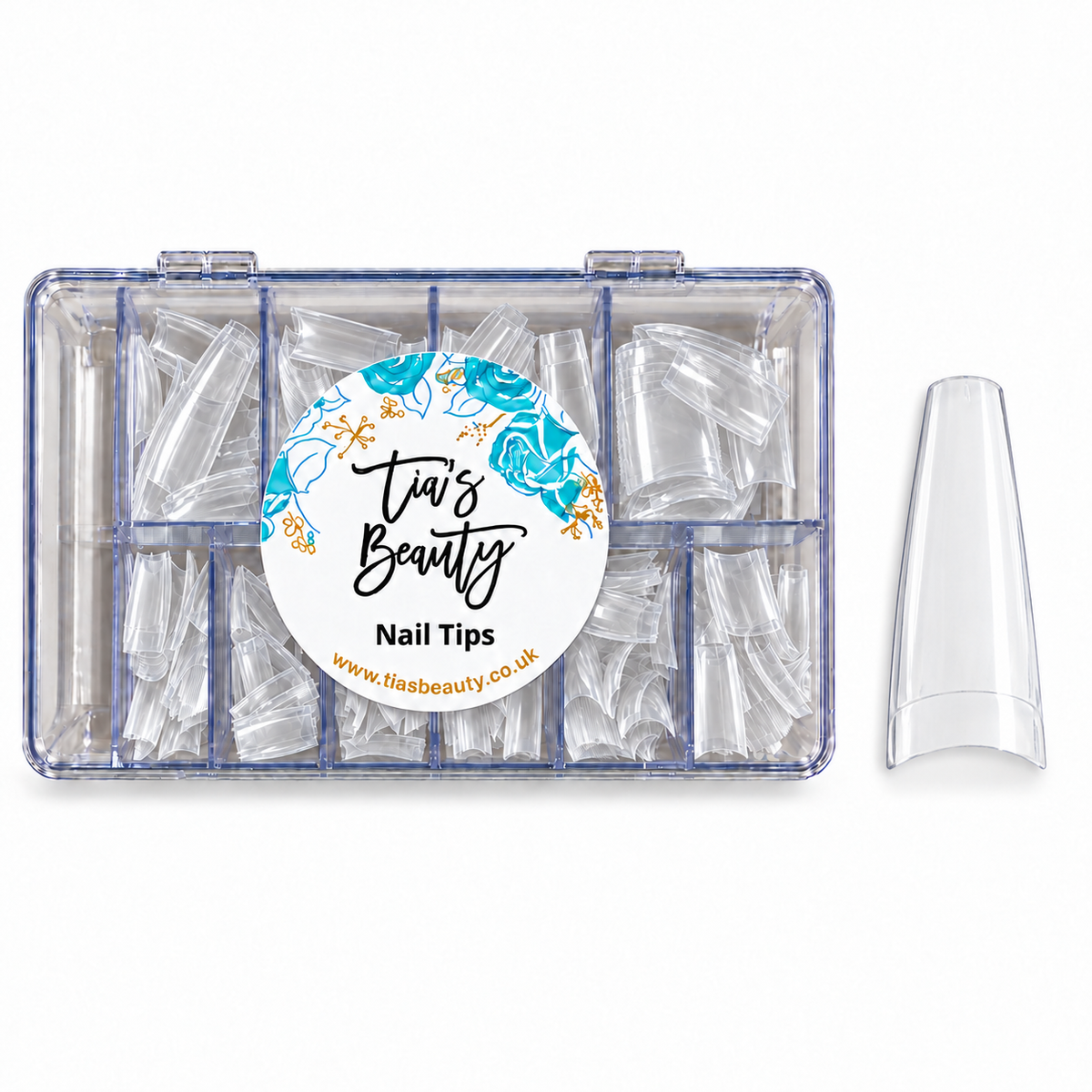 Clear Coffin Nail Tips - 500