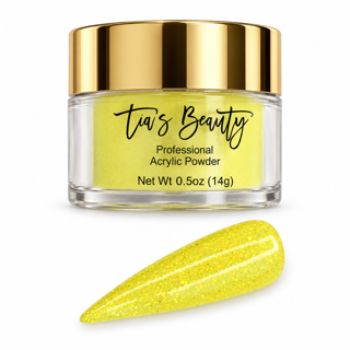 Glitter Acrylic Nail Powder – Lemon Sherbet