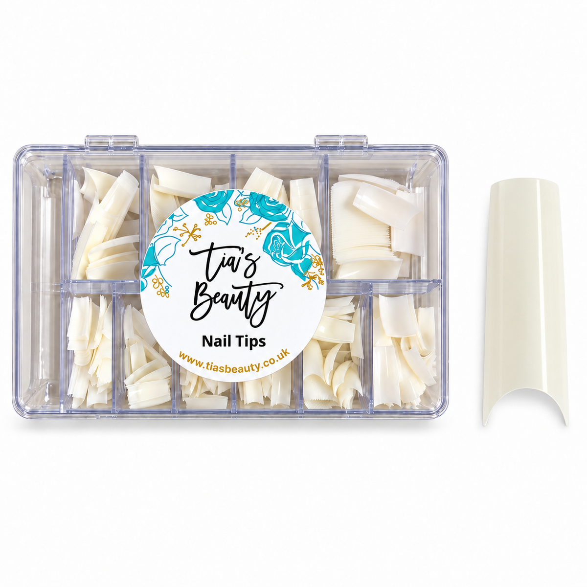 Natural Square Pre-pinched Nail Tips - 500