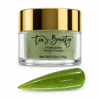Glitter Acrylic Nail Powder – Olive Shimmer
