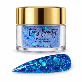 Glitter Acrylic Nail Powder – Pacific Blue