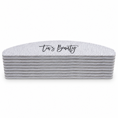 Grey Nail Files – Pack of 10 | 100/100, 150/150 or 180/180 Grit