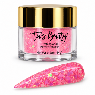 Glitter Acrylic Nail Powder – Pink Ice