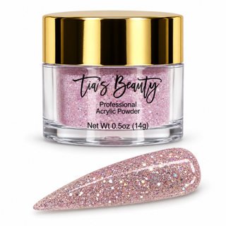 Glitter Acrylic Nail Powder – Pink Prosecco