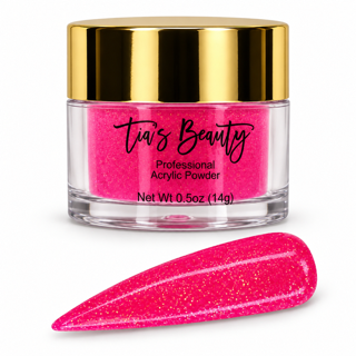 Glitter Acrylic Nail Powder – Poppin Pink