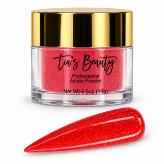 Glitter Acrylic Nail Powder – Rockin Red