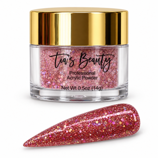 Glitter Acrylic Nail Powder – Rose Quartz