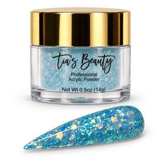 Glitter Acrylic Nail Powder – Topaz Dream