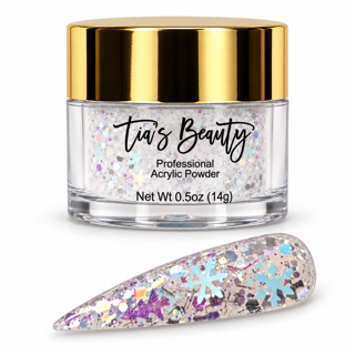 Glitter Acrylic Nail Powder – Winter Wonderland